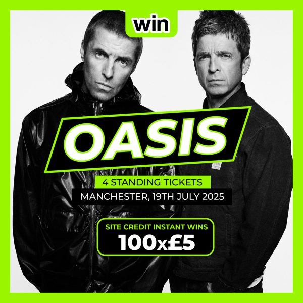 4 Standing Tickets For Oasis 19th July 2025 +  Site Credit Instant Wins