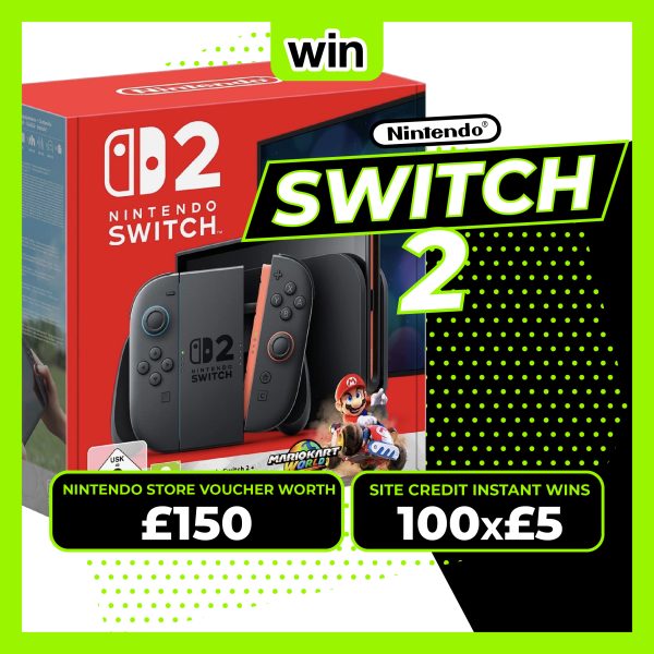 Nintendo Switch 2 with Mario Kart World & £150 Nintendo Store Voucher + Site Credit Instant Wins