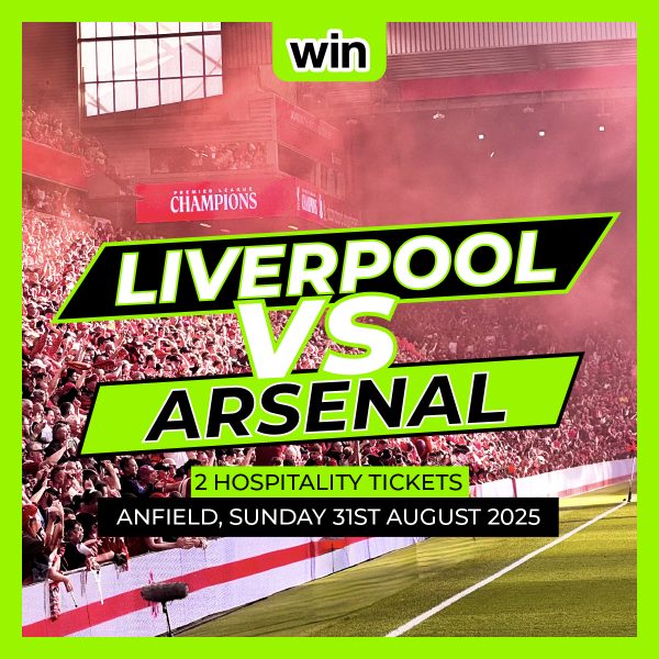 Liverpool FC v Arsenal FC (Sun 31st August)- 2 x Hospitality Tickets