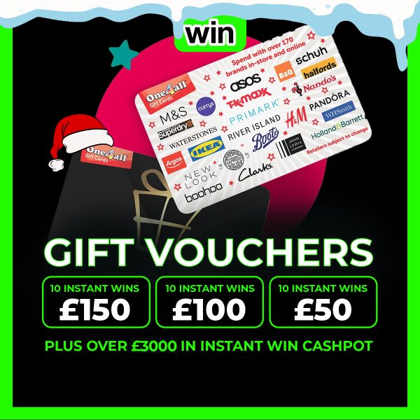 One4all 30 x Gift Cards & £3000 Instant Wins